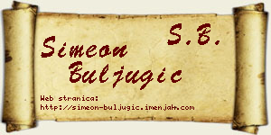 Simeon Buljugić vizit kartica
